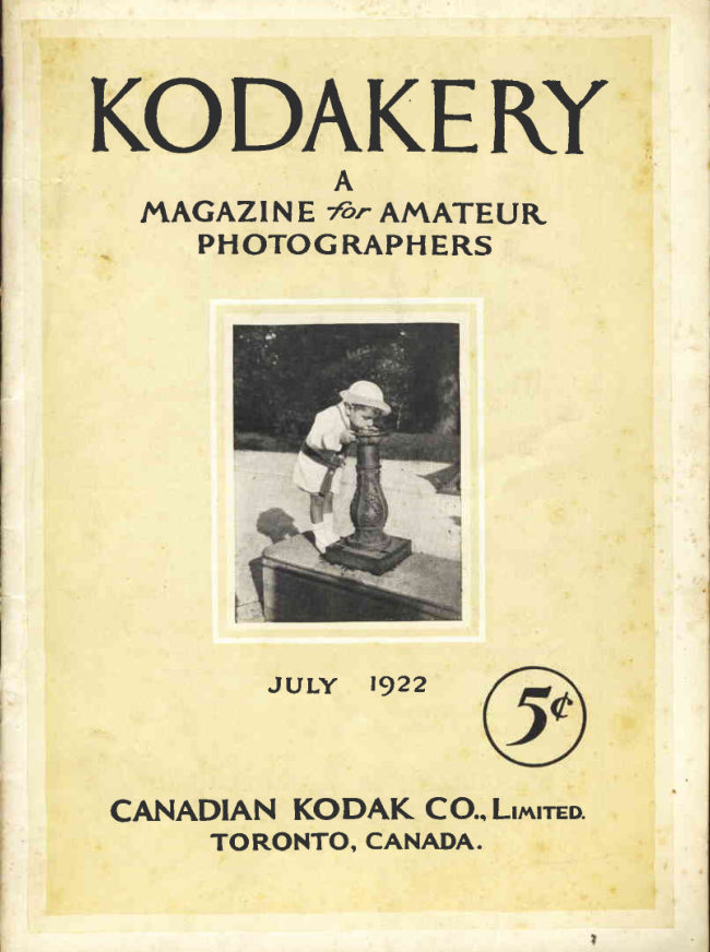 Kodak July 1922 manual cover