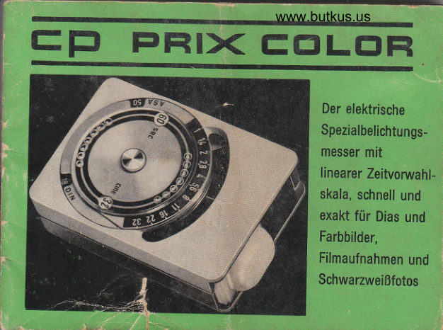 CP Pritx Color Meter manual cover