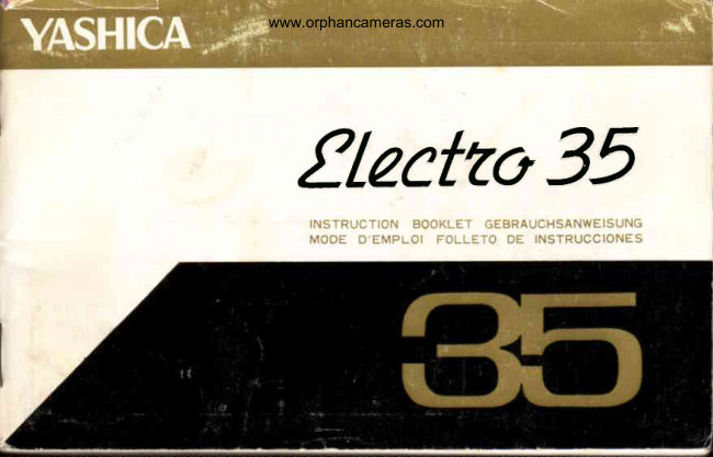 Yashica Electro 35 manual cover