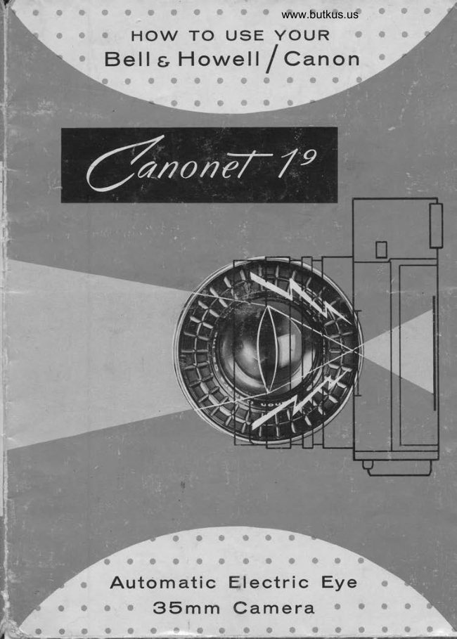 Canon Canonet 1.9 manual cover