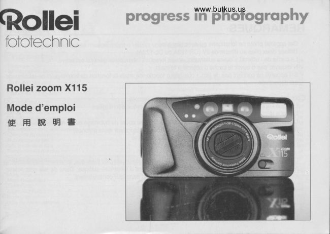 Rollei Zoom X115 manual cover