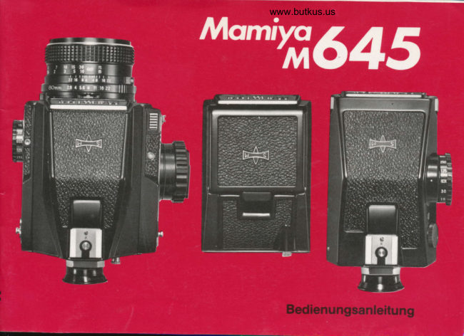 MAMIYA M645 manual cover