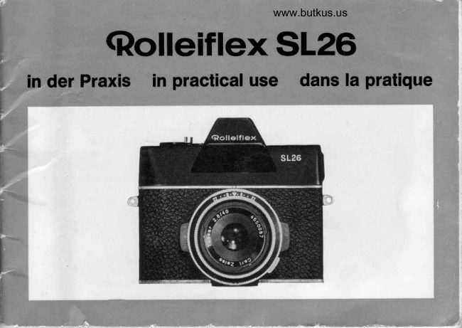 Rolleiflex SL26 manual cover
