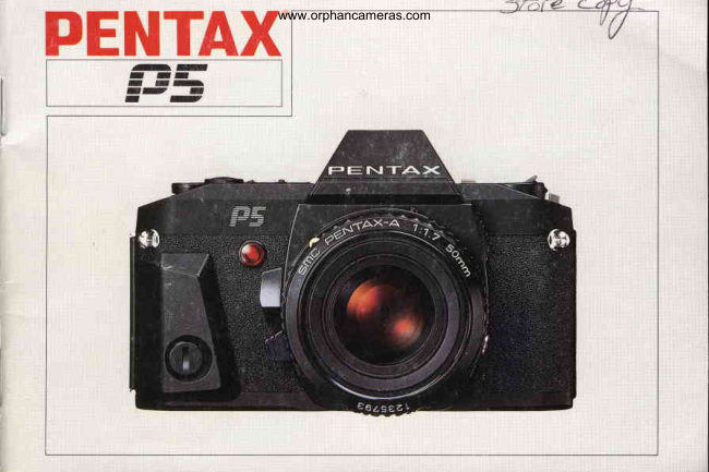 Pentax P5 manual cover
