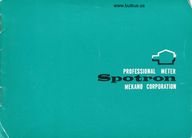 Spotron meter manual cover