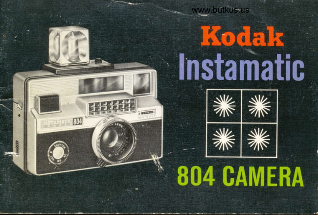 Kodak Instamatic 804 manual cover
