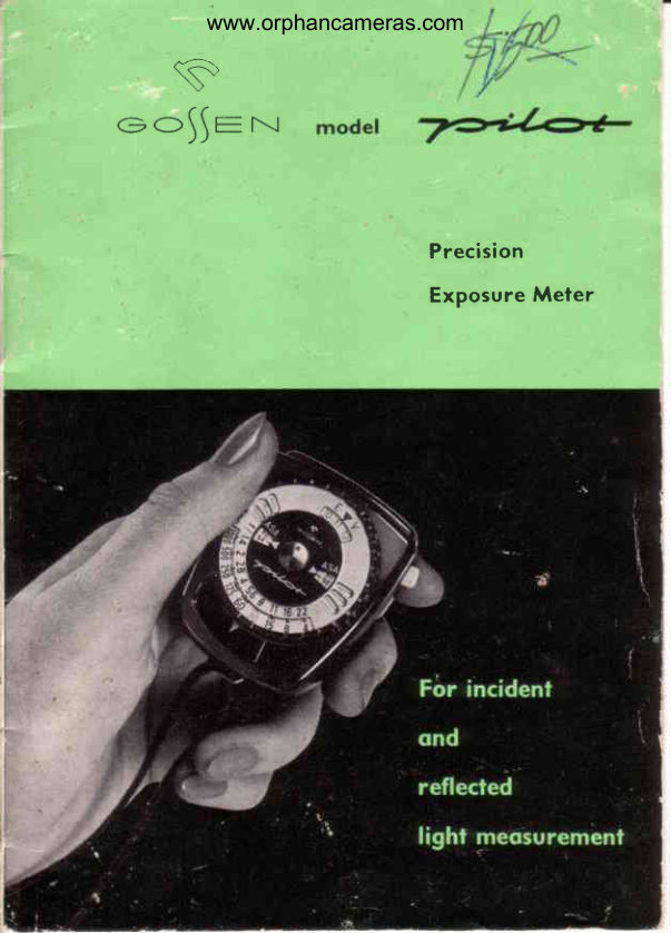 Gossen PILOT manual cover