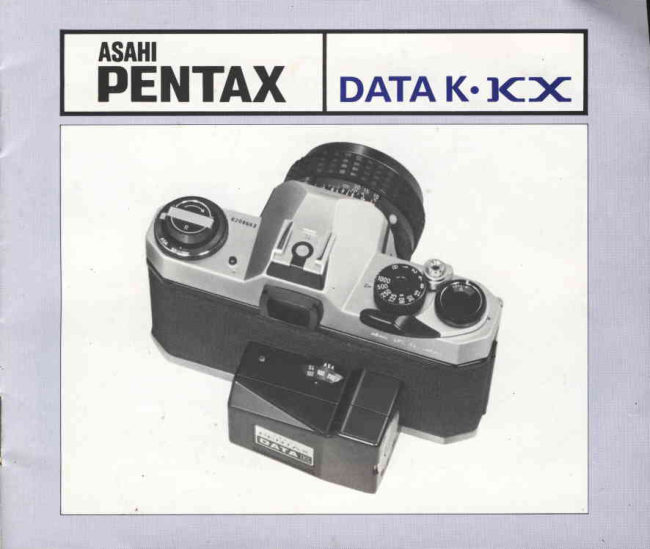 PENTAX K / Kx DATA BACK manual cover