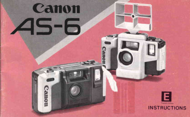 Canon AS-6 manual cover