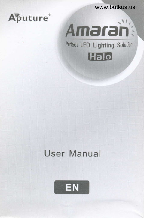 Aputure Amaran Halo LED lighting and manual cover