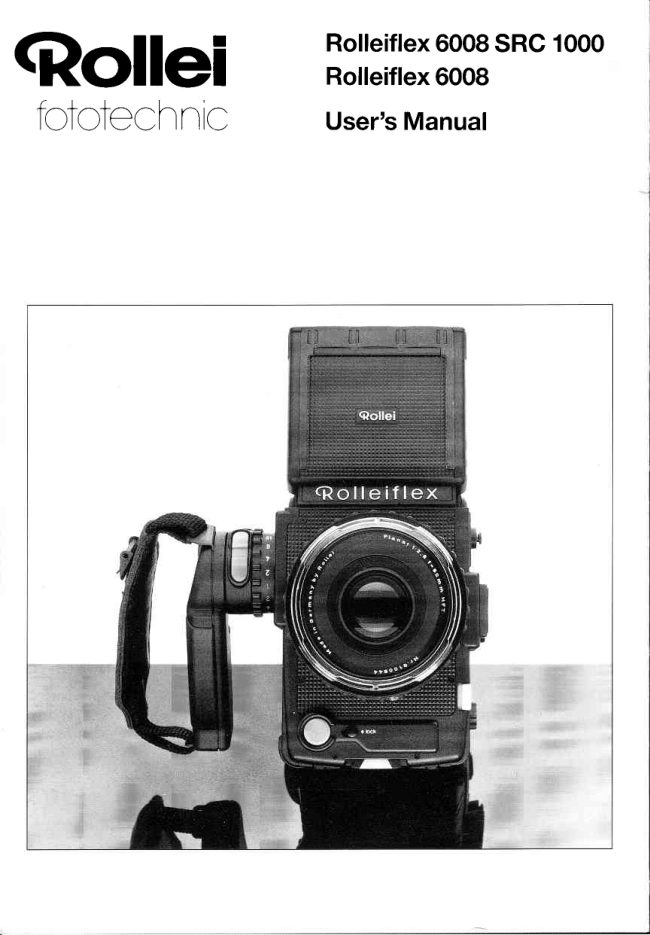 Rollei Rolleiflex 6008 manual cover