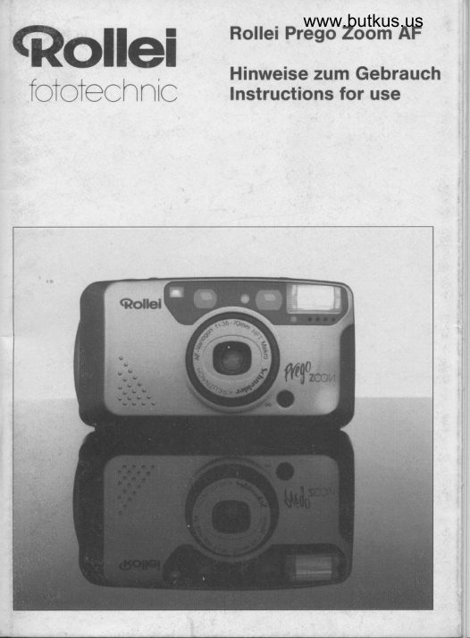 Rollei Prego Zoom AF manual cover