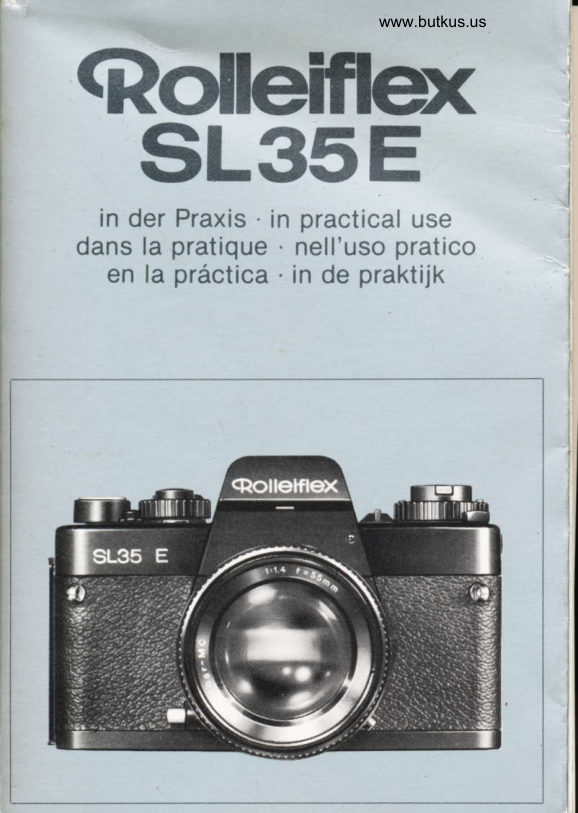 Rolleiflex SL 35 E manual cover