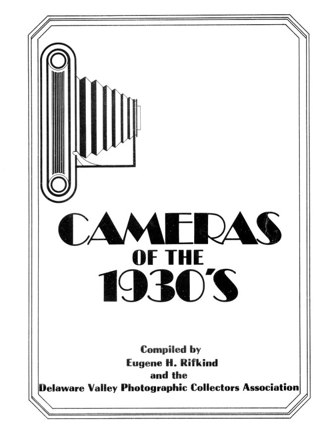 Listing of cameras from this booklet1930 to 1940 GET JUST THE LISTING PAGE manual cover