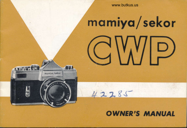 Mamiya CWP manual cover