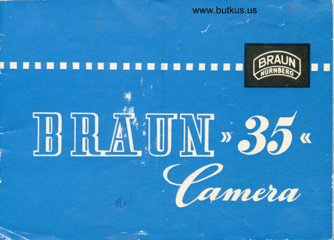 Braun 35 manual cover