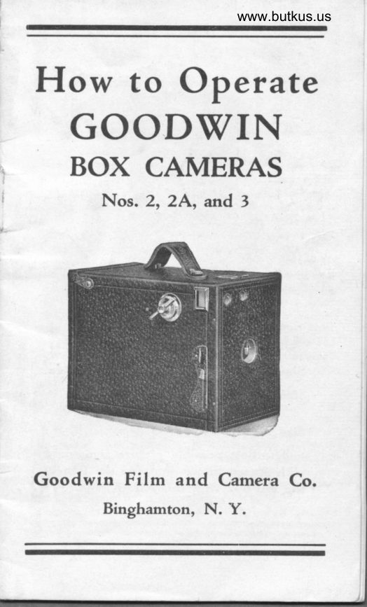 Goodwin Box Camera manual cover