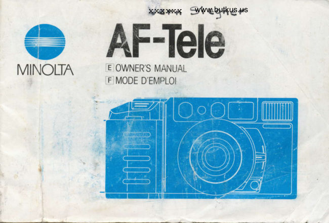 Minolta AF-Tele manual cover