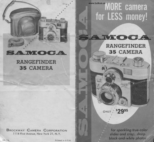 SAMOCA Rangefinder 35 BOOKLET manual cover