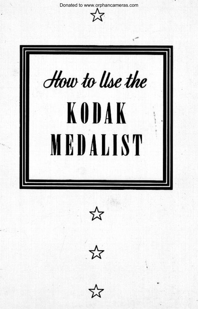 Kodak MEDALIST II manual cover