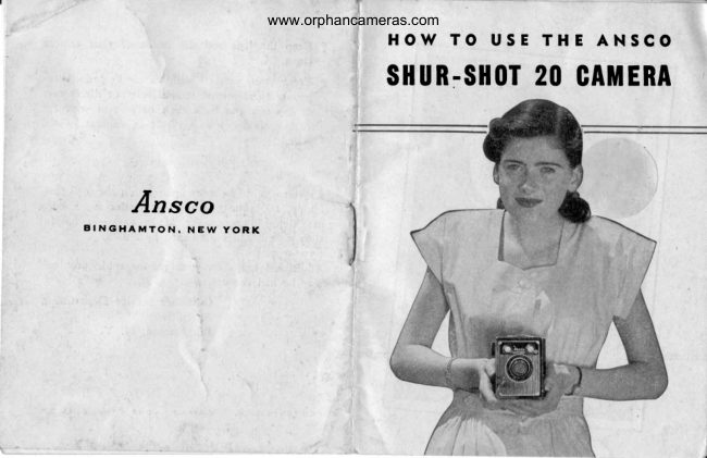 Ansco SHUR-SHOT 20 manual cover
