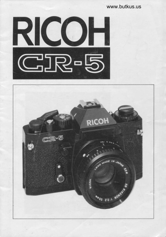 Ricoh CR-5 manual cover