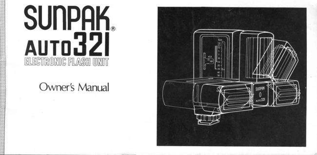 Sunpak Auto 321 manual cover