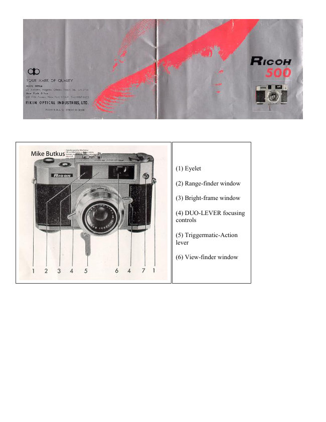 Ricoh 500 manual cover