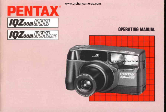 Pentax IQZoom 900 / IQZoom 900 date manual cover