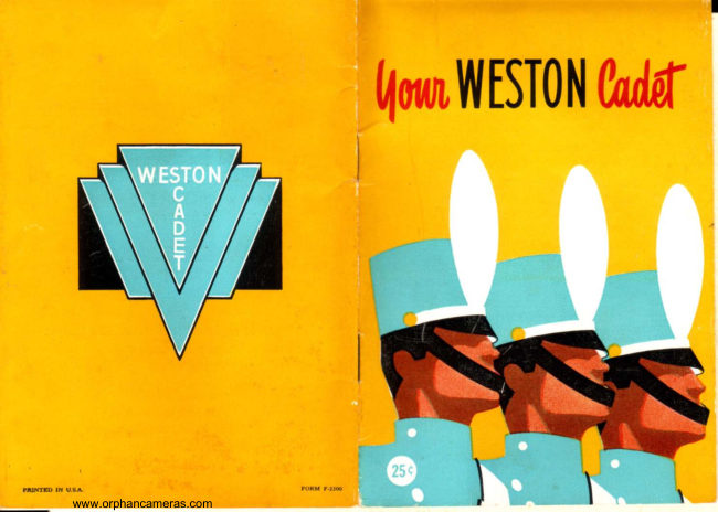 Weston Cadet light meter manual cover