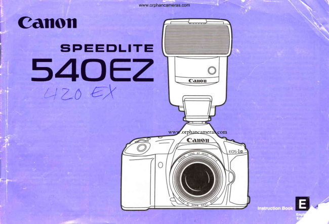 Canon Speedlite 540EZ manual cover