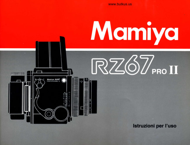 Mamiya RZ67 Pro II manual cover