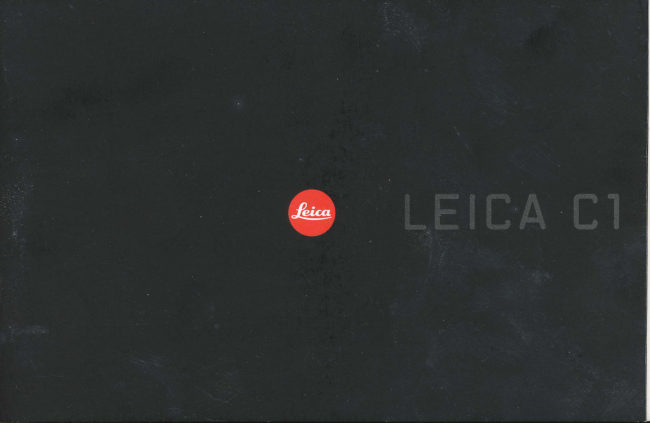 Leica C1 film camera manual cover