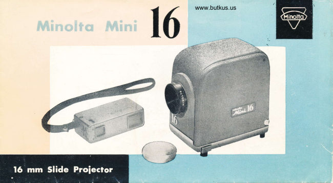 Minolta 16 Slide Projector manual cover
