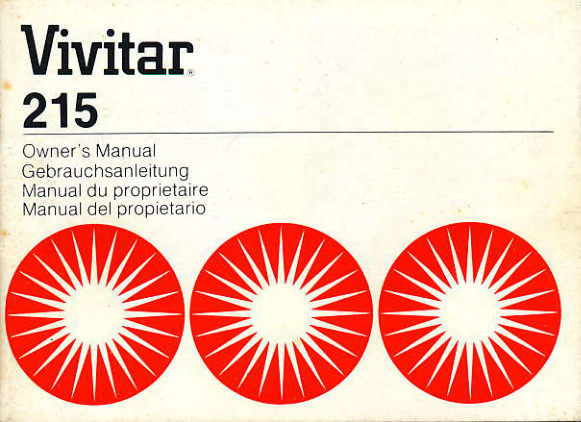 Vivitar 215 manual cover