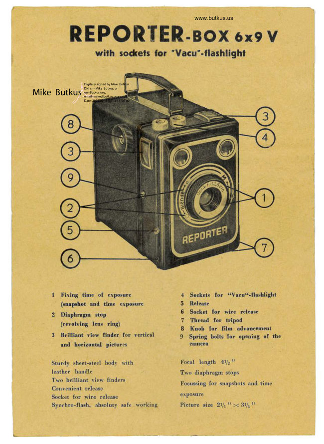Braun Reporter manual cover