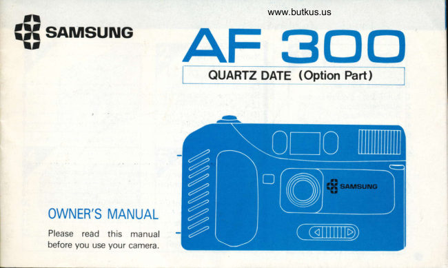 Samsung AF 300 manual cover