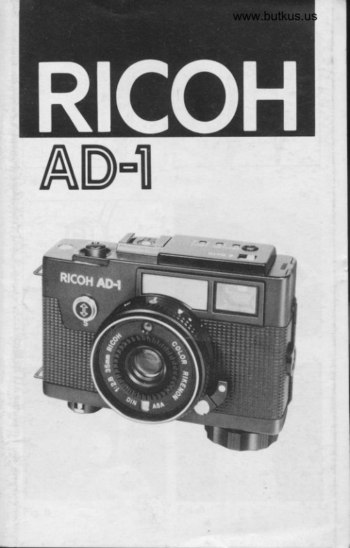 Ricoh Ad 1 manual cover