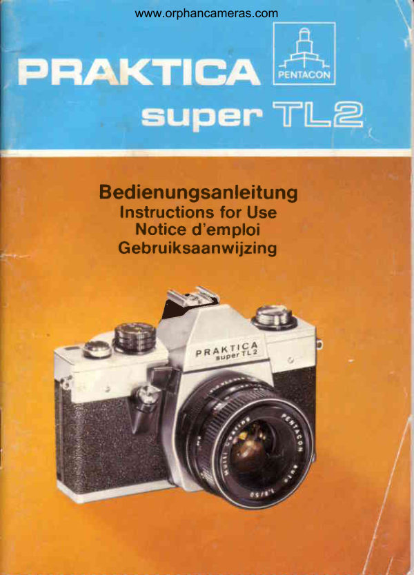 Praktica Super TL2 manual cover