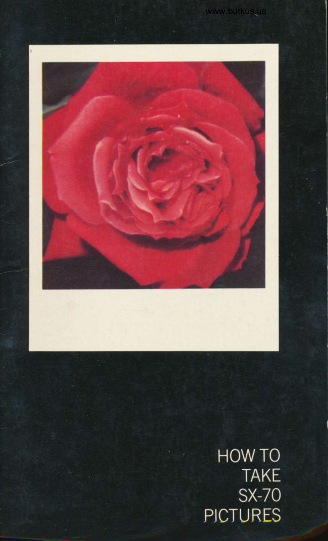 Polaroid SX-70 How to take pictures manual cover