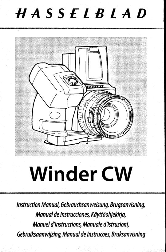 Hasselblad Winder CW manual cover