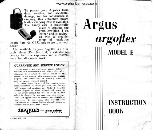 Argus Argoflex manual cover