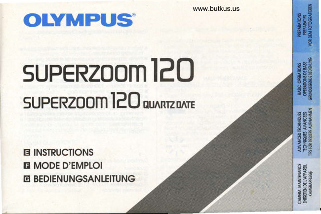 Olympus Superzoom 120 manual cover