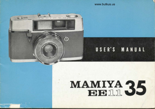 Mamiya EE11 35mm manual cover