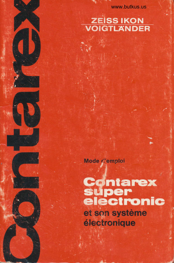 Zeiss Ikon Contarex Super Electronic manual cover