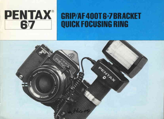 Pentax 6x7 grip manual cover