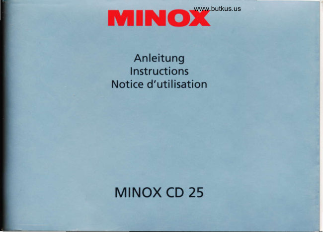 Minox Cd 25 Aps manual cover