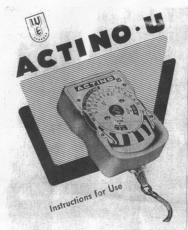 ACTINO - U light meter manual cover
