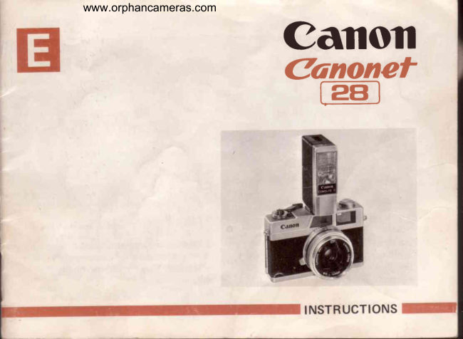 CANONET 28 manual cover
