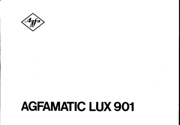 Agfa Agfamatic Lux 901 02 manual cover